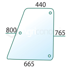 Türscheibe R/L für Landmaschine ZETOR 6011-7961 Nachbau