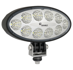 Phare de travail Ovale 10 LED 12-24V 35W 3000 lumens