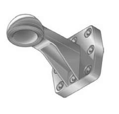 Kugelzugöse Kugel 80,Flanschmaß 130x130 mm, Schwarz  