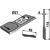 Couteau gauche pour faucheuse PÖTTINGER 434975 adaptable - Blacksteel©