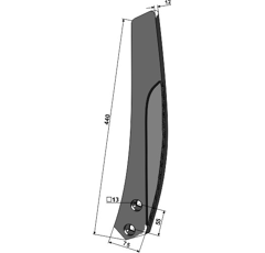 Déflecteur latéral gauche pour cultivateur FARMET 4005378 adaptable