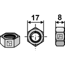 Mutter M10x1,5 verzinkt