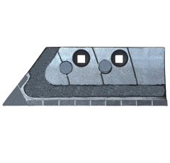 Soc de rasette Gauche carbure et rechargement pour charrue KUHN HUARD 631109 adaptable - BlackSteel©