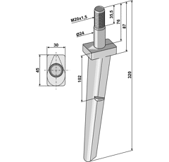 Kreiseleggenzinken - rechts / links RH130 RH  Frandent