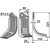 Cuchilla derecha para MASCHIO/GASPARDO M74100435R adaptable - Blacksteel©