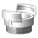 Raccord cannelé sans verrou fileté en aluminium M DN 100 x 4"