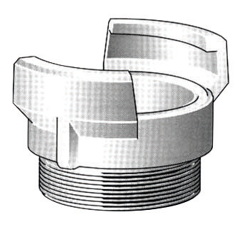 Raccord cannelé sans verrou fileté en aluminium M DN 100 x 4"