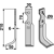 Lame gauche pour Fraise/Rotavator GUTBROD 75.73.026 adaptable - 