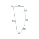 Vitre porte de cabine pour tracteur FIAT 5125038 adaptable