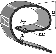 Ressort 150 x 14 - 212 mm pour vibroculteur adaptable