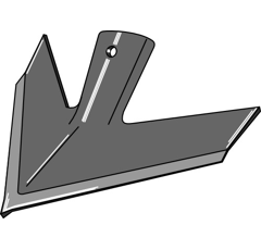 Soc à ailette pour cultivateur GREGOIRE ET BESSON 63313802 adaptable