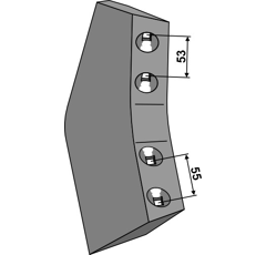 Aileron à soc G 53 - 55 mm 681-004L adaptable - BlackSteel©