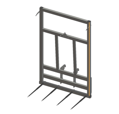 Pic bottes frontal 2001 mm pour type d'attelage JCB ETROIT adaptable