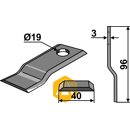 Couteau pour faucheuse PÖTTINGER 434993 adaptable - Blacksteel©