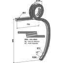 Schwergrubberstiel, gedreht - links 101316171 Vogel u. Noot Nachbau