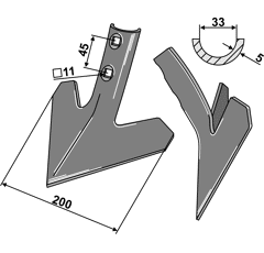 Gänsefußschar 504032N Köckerling Allrounder Nachbau