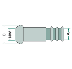 Raccord mâle entrée Ø 159 mm sortie Ø 159 mm embout adaptable