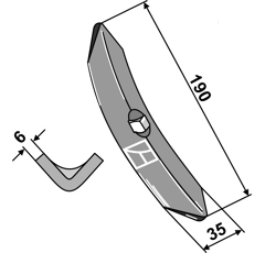 Reja reversible 190 x 35 mm 3375476 - BlackSteel©