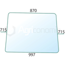 Vitre arrière pour machine agricole RENAULT 7701350536 adaptable