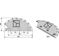 Couteau pour mélangeuse SGARIBOLDI CL 04.004 adaptable - Blacksteel©