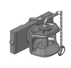 Zugmaul manuell,W= 225 S32, Ø 31,5 mm Bolzen Schwarz     
