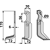 Lame gauche pour Fraise/Rotavator BERTOLINI 15518 adaptable - 