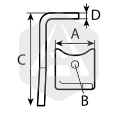 Dent gauche pour herse rotative FALC 541107 adaptable