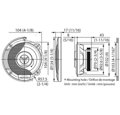 Haut parleur 100 mm 2 voies KENWOOD