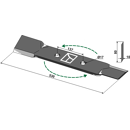 Couteau gauche pour faucheur 530mm RÖLL adaptable - Blacksteel©