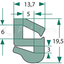 Joint d’étanchéité 5000 mm pour machine agricole RENAULT adaptable