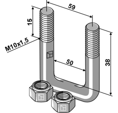 Boulon étrier M10 mm adaptable - BlackSteel©