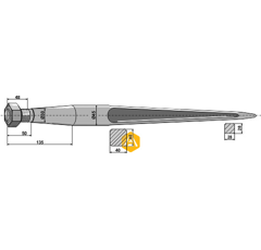 Dent pour chargeur KVERELAND 221162 adaptable - Blacksteel©