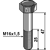 Boulon hexagonal M16 x 1,5 x 47 mm pour herse rotative FRANDENT adaptable