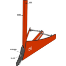 Soc buttoir 750 - 900 mm pour rotalabour LEMKEN 51820152 adaptable - BlackSteel©