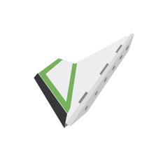 Versoir charrue Droit avec plaquettes carbure et rechargement PERREIN PO422LG200 adaptable