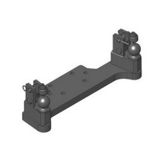 Zwangslenkung, beidseitig,für Kugel 80-Tragplatten 250 mm, Schwarz 