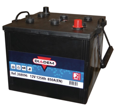 Traktor-Batterie 12V 125Ah 850A + diagonal | TECHNI-POWER