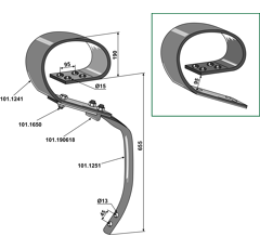 Blattfederzinken System David 10117598