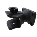 Flanschzugmaul manuell,Flanschmaß 140x80 mm, Ø 31 mm Bolzen,  Schwarz    