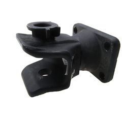 Flanschzugmaul manuell,Flanschmaß 140x80 mm, Ø 31 mm Bolzen,  Schwarz    