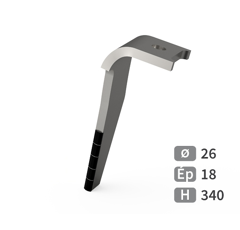 Dent de herse rotative Gauche plaquettes carbure, fixation rapide PÖTTINGER 873.40.220.0 adaptable