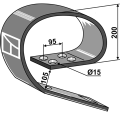 Oberfeder 150 x 12 - 95 mm für Vibrogrubber Nachbau  