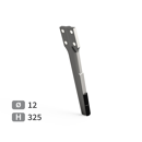 Dent de herse rotative Droite 2 plaquettes carbure 4 trous EBERHARDT 300328 adaptable