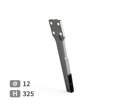 Dent de herse rotative Droite 2 plaquettes carbure 4 trous EBERHARDT 300328 adaptable