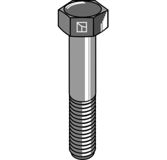 Boulon à tête hexagonale avec filet fin - M14x1,5X50 - 12.9
