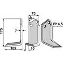 Fräsmesser Links 175 x 70 Muratori, Sovema Nachbau