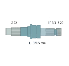 Arbre prise de force pour tracteur FIAT 89840406 adaptable