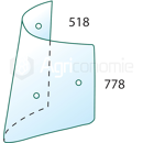 Eckscheibe R. für Landmaschine MASSEY FERGUSON 3806590M2 Nachbau