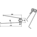 Dent de fenaison pour faneuse LELY 4.1043.1175.0 adaptable - BlackSteel©