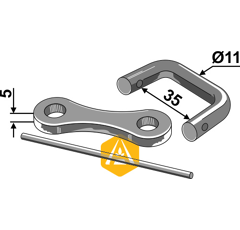 Raccord Ø 11 x 35 mm pour chaîne à épandeur adaptable